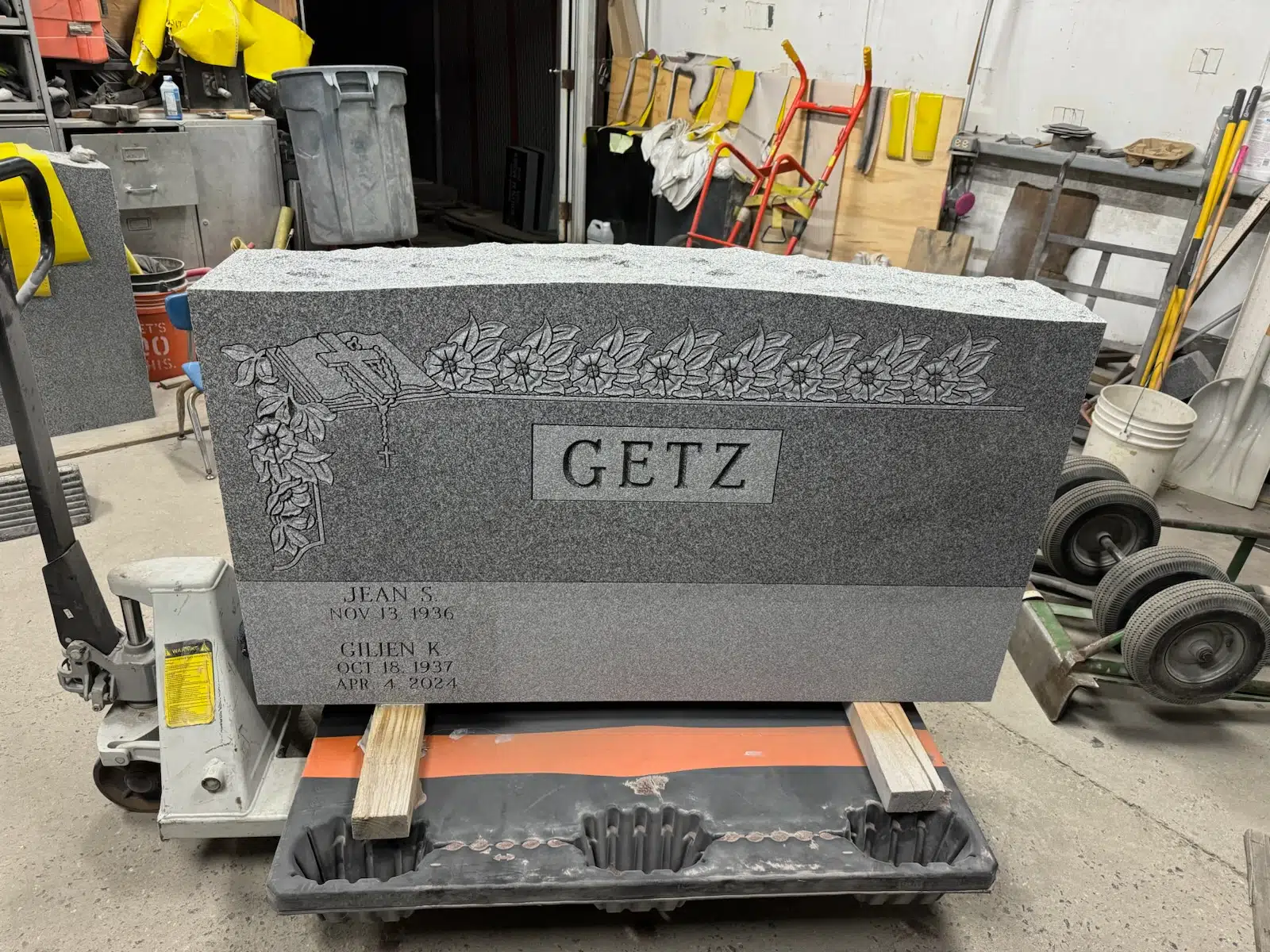 Granite Headstone hand-carved by Headstone Cost Guide in NJ — image 5