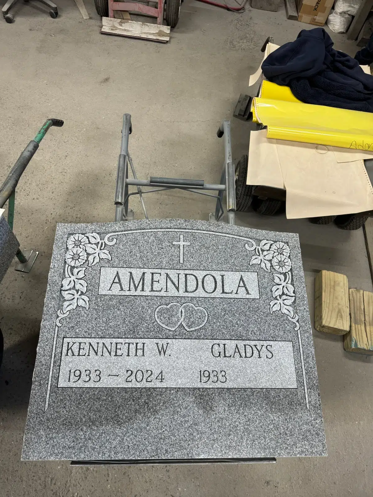 Granite Headstone hand-carved by Headstone Cost Guide in NJ — image 2